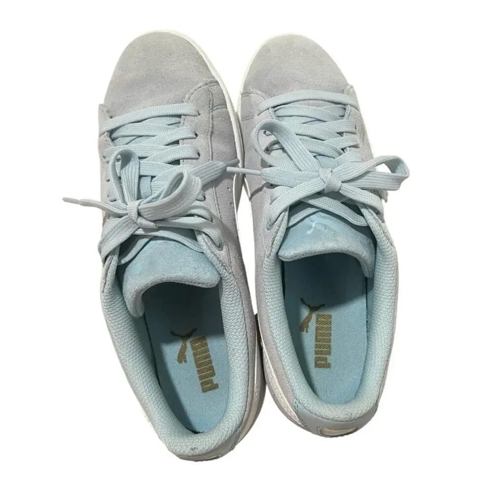 Puma Classic Suede Low-Top Sneakers 7 Light Blue